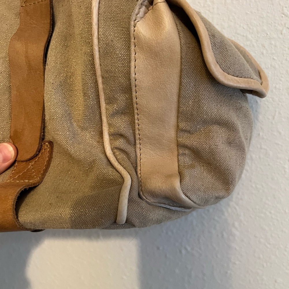 NWT Free People Cape Canvas Tote in Tea Stain - Picture 7 of 10